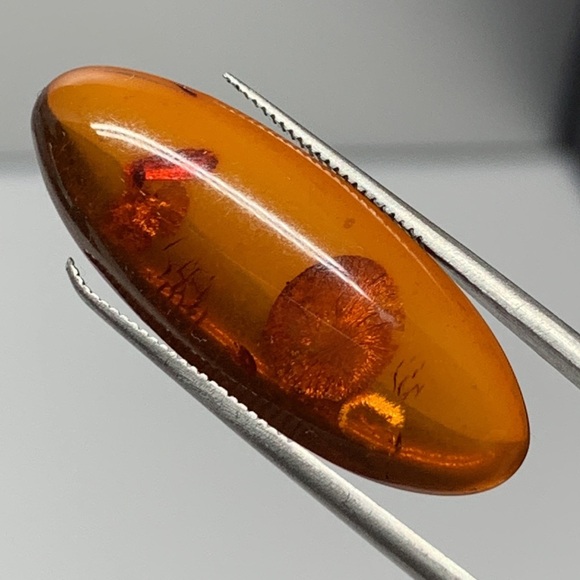 Amber 4.63 Cts Natural Orange Red Color Baltic Gemstone Cabochon for Jewelry - Picture 11 of 17